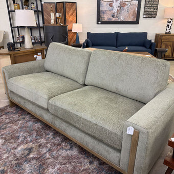 Green Wood Trim Sofa