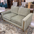 Green Wood Trim Loveseat