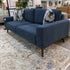 Navy Wood Base Sofa