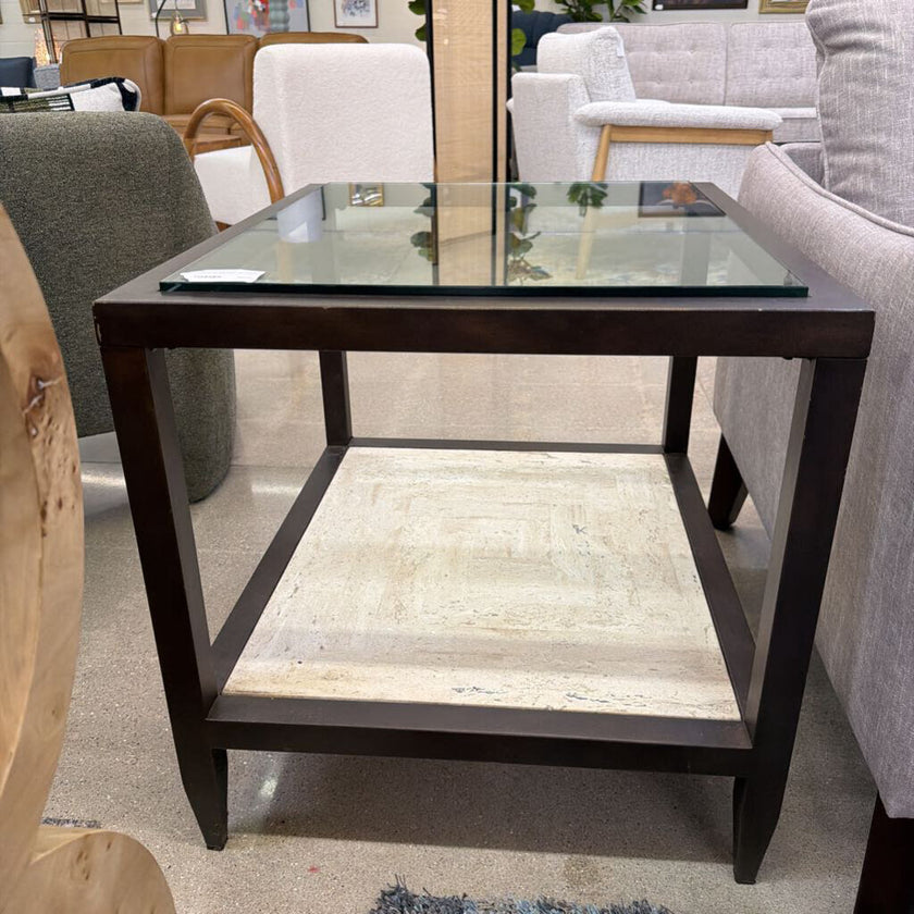 Glass Top Side Table