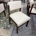 Walnut w/ Cream Fabric Dining Chair