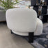 Ivory Barrel Back Accent Chair
