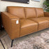 Mod Tan Leather Sofa