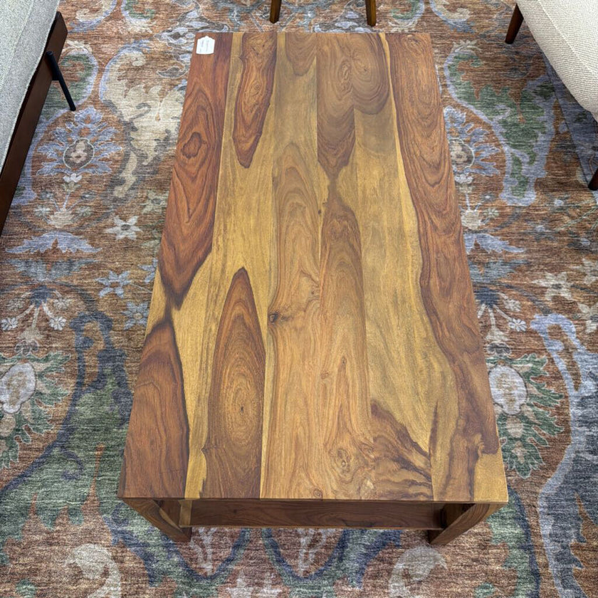 Natural Solid Sheesham Wood Coffee Table