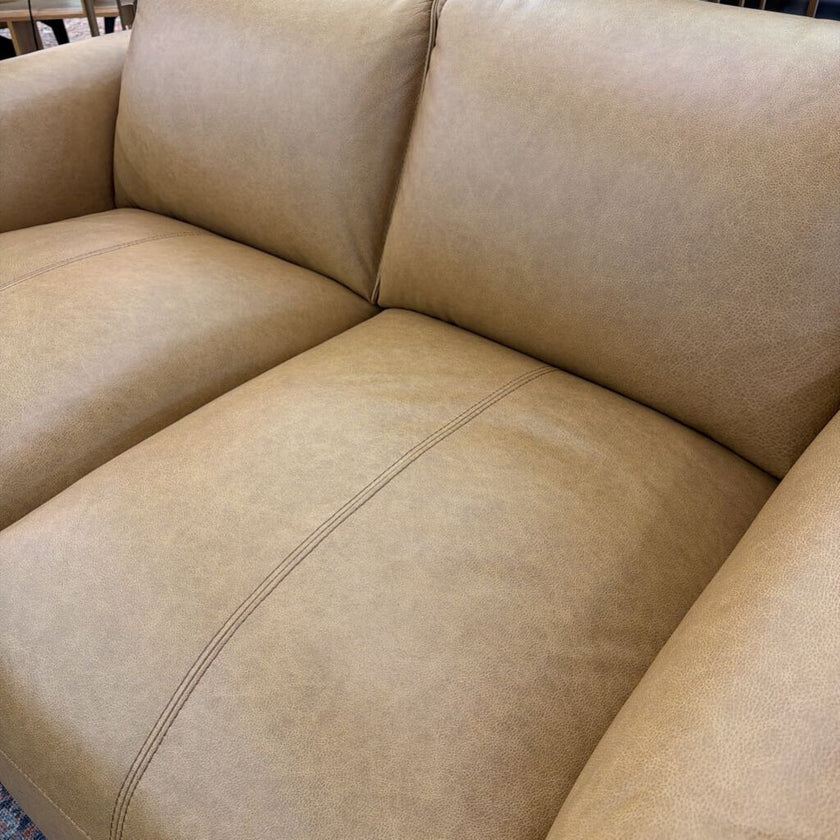 Premium Sienna Leather Loveseat