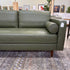 Malmo Olive Leather LAF Chaise Sectional