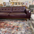 Odense Red Leather LAF Chaise Sectional