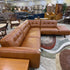 Odense Russet Leather RAF Chaise Sectional