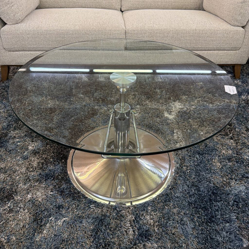 Hydra Designs Glass Hydraulic Coffee Table