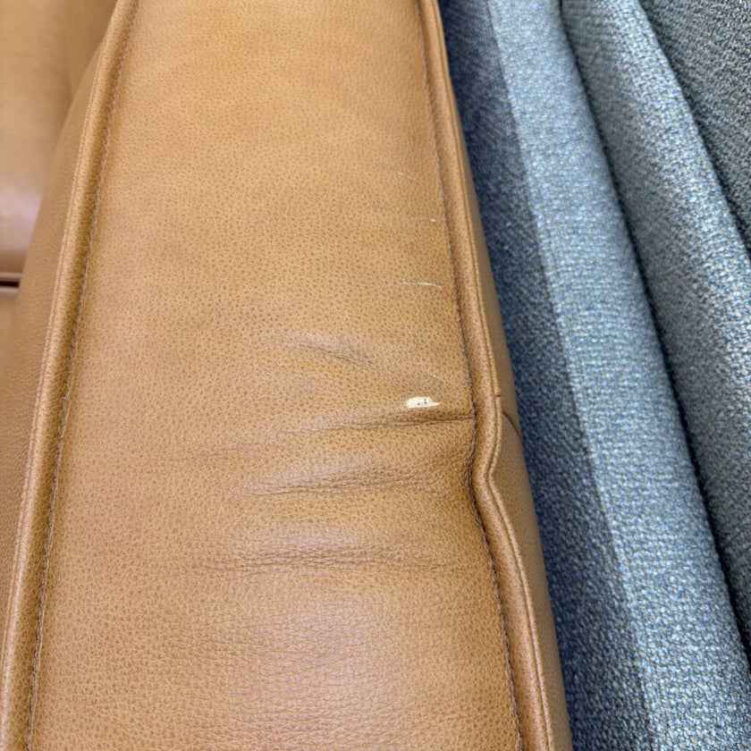 Castlery Jonathan Caramel Leather Sofa