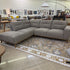 Grey Wood Trim LAF Sectional