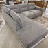 Grey Wood Trim LAF Sectional