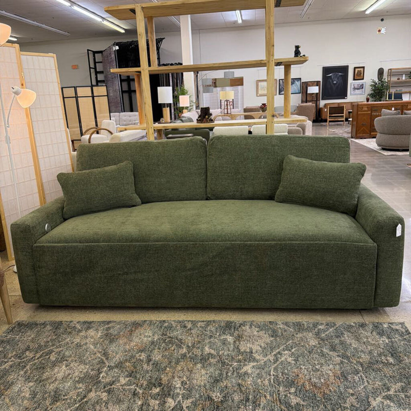 Green Sleeper Sofa w/ USB