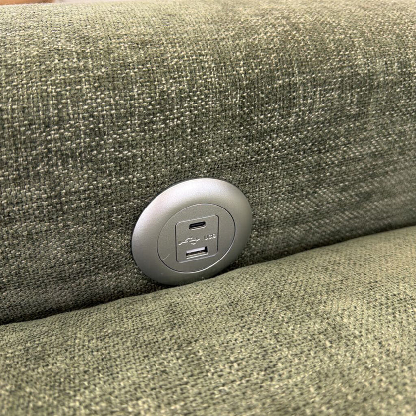 Green Sleeper Sofa w/ USB