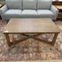 X Base Round Wood Coffee Table
