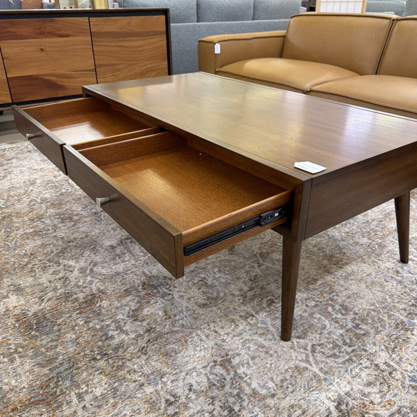 2 Drawer Walnut Coffee Table
